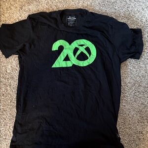 20th Anniversary Microsoft XBOX Black and Green T-Shirt